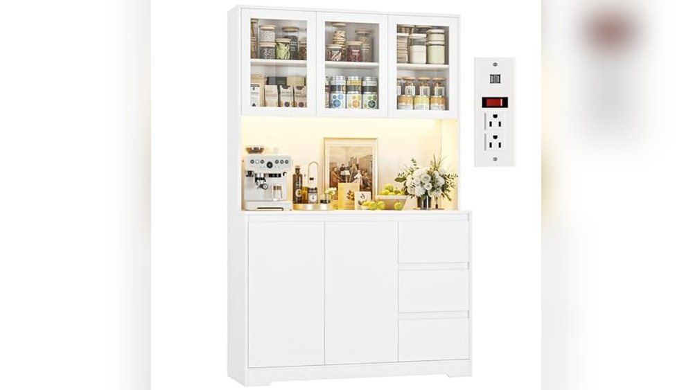 Modern White Kitchen Setup Ideas with FINETONES Pantry